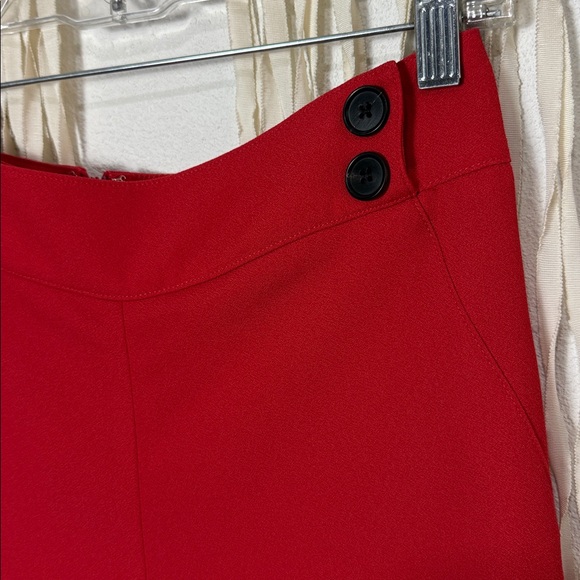 Veronica Beard Red Taren Wide Leg Trouser in Red Size 4 - Picture 4 of 14